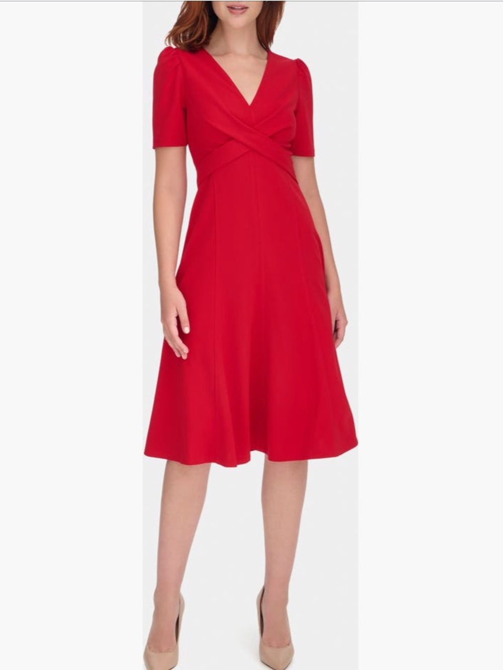 Tommy Hilfiger Cherry scuba fit & flare dress NWTs sz 8